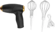Portable Cordless Electric Hand Mixer with USB Charging, Strong Motor for Mixing Baking, Excellent for Cooking Egg Custard, Electric Egg Beater (Black)
