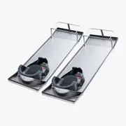 VEVOR Concrete Knee Boards Stainless Steel, 30'' x 10'' Concrete Sliders, Knee Boards For Concrete, Concrete Knee Pads Moving Sliders, with Knee Pads