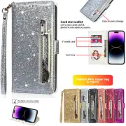 For Google pixel 8 7 6 Pro 6A/8A Shockproof Glitter PU Leather Wallet Case Cover