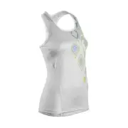 SUGOI Jackie Racer Tank Built in Bra Womens Medium White Run Yoga Fitness Casual