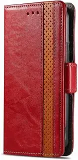 [YukeTop] Case for Oppo A57 4G, PU Leather Flip Folio Wallet Cover, with Card Slots, Case Cover for Oppo A57 4G.(Red)