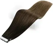 Hair Extension Tape in Human Hair Extensions Balayage Blonde Color Omber Human Hair Skin Weft Glue on Seamless Machine remy by HUANGYUZHENZHI (Color : 2 8, Items per Package : 20 pcs)