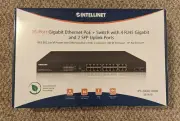 Intellinet 16-Port Gigabit Ethernet PoE+ Switch 4 RJ45 Gigabit & 2 SFP Uplink