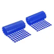 0.4" Self Adhesive Dots, 270 Pairs Sticky Hook Nylon Loop Dots, Blue