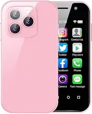 Mini 4G Smartphone Unlocked, 3.0 Inch Dual Sim Quad Core Mini Phone Premium Child Phone Small Smartphone Student Pocket Cellphone, 2+16GB (Pink)