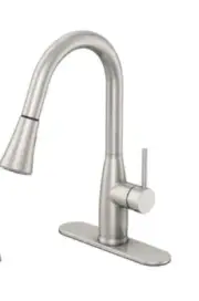 Cartway Single-Handle Pull-Down Sprayer Kitchen Faucet in Brushed Nickel