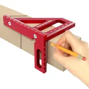 Aluminum Alloy Woodworking Square Protractor Miter Triangle Ruler Right Angle Ruler Drawing Line Ruler Measuring Tool fo