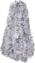 Silver Christmas Tinsel Garlands 6 Metres Chunky Xmas Tinsel for Christmas Tree Home Office Decoration