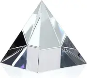 OwnMy Pyramid Crystal Prism Desk Ornament Suncatcher with Gift Box for Photography and Meditation Healing (4 Inch Tall)