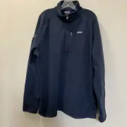 Patagonia 1/4 Zip Fleece Better Sweater Pullover Jacket Blue Size XXL (LOGO)