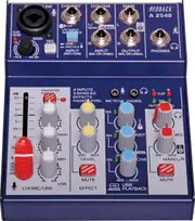 Redback Ultra compact 4 Channel Mixer With USB Output & Effects USB PC interface