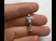 Diorama Scene Props Resin 1/64 Football Boy Doll Miniature Figure Painted Toys