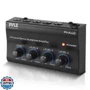 Pyle 4-Channel Portable Stereo Headphone Amplifier - Mini Earphone Splitter A