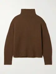 [Guest In Residence] Guest In Residence - Cashmere Turtleneck Sweater - Brown - large large Brown