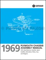 1969 Plymouth Chassis Assembly Manual Road Runner GTX Belvedere Satellite