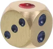 Generic Tiny Brass Dice for Tabletop Games Metal Dice for Board Games Card Gaming Accessories DIY Educational Projects and Party Fun