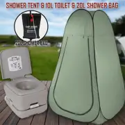 10L Outdoor Portable Toilet 20L Shower Bag Camping Tent Pop Up Change Room Gr