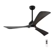 MODERN HABITAT AuraVista 52 in.Indoor Black Ceiling Fan with LED Light Bulbs