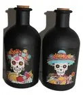 2 x 6" DOD Glass Poison Bottle w Cork Bride Groom 8 Fl. Oz Halloween Table Decor