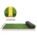 Primeturf Artificial Grass 2mx5m 10mm Synthetic Fake Lawn Plastic Olive