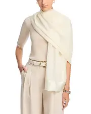 Echo Satin Stripe Metallic Silk Wrap