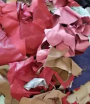 3lb Mixed Leather Scraps Leather scrap pieces for Craft Leather project Nappa Le