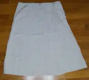 NWT Talbots Plus Size Women's 22W Beige Linen Pockets A-Line Western Midi Skirt