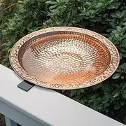 BBD18 Pure Copper Large 18 inch Deck Mount Bird Bath Birdbath