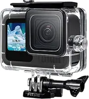 FitStill 60M/196FT Waterproof Case for Go Pro Hero 13/Hero 12/ Hero 11/ Hero 10/ Hero 9 Black, Protective Underwater Dive Housing Shell with Bracket Accessories for Go Pro Hero 13/12/11/10/9 Black