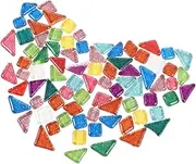 1 Pack Assorted Colors Mosaic Crystal Tiles Irregular Shape Glitter Bulk DIY Craft Material for Photo Frames Plates Cups Flowerpots and Home Decor