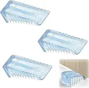 3-Pack Clear Door Stops, Durable Non-Slip Door Wedges for Home Office, Heavy-Duty Floor Protection on Hardwood, Tile, Carpet, Indoor Use, Simple Design, Effective Door Holding Solution