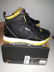 AND1 mens Size 6 black yellow purple Basketball High top Sneakers Show Out #00r