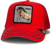 [Goorin Bros.] Duck Canvas Collection Trucker Hat for Men and Women, Red (The Wild West), One Size, Red, One Size