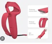 KIWI Design Silicone Grip Cover for Oculus Quest 2 Hand Controller RED Brand New