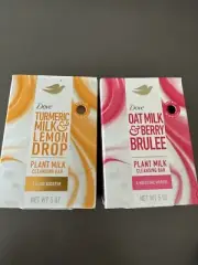 Dove Lot Turmeric Milk & Lemon Drop + Oat Milk & Berry Cleansing Bar Soap 5oz
