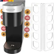 2-Pack Wall-Mounted Clear Acrylic Coffee Pod Holders for Coffee Machines, Walls,