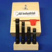 4 Pc 1/2" Indexable Boring Bar Set Lathe Round Shank Bars