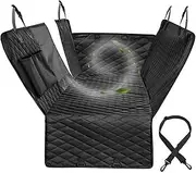 Dog Carriers Waterproof Rear Back Pet Dog Car Seat Cover Mats Hammock Protector with Safety Belt for Car and Large SUVs, Trucks(Gray,143x153CM)