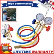 Manifold Gauge Set AC A/C Charging Hose Air Conditioner HVAC Professional Kit