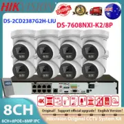 Hikvision DS-7608NXI-K2/8P 8CH PoE NVR DS-2CD2387G2H-LIU 8MP ClorVu Camera Kit