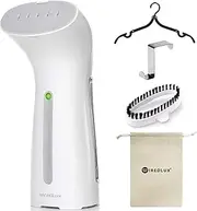 [WiredLux] Clothes Steamer Handheld - Flat & Vertical Hand Held Garment Steamer, 25s Heat-up & Powerful Steam, Compact & Portable Travel Iron for Clothes - Accessories Included
