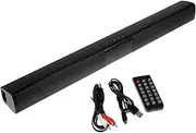 Uonlytech Wireless Soundbar Speaker Remote Control Portable Multimedia Loudspeaker for Tv Computer Phone Tablet High-Fidelity Stereo Minimalist Design Compatible
