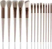 Boobeen 13pcs Travel Makeup Brush Set, Fluffy Makeup Brushes for Eyeshadow Foundation, Face Brushes Makeup, Blendable Blush Brush for Beginner