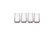 4pc Tempa Esme 450ml Crystal Highball Tumbler Water Cocktail Glassware Cup Blush
