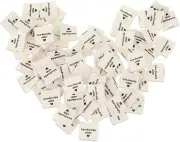 100 Pcs Sewing Labels for Handmade Items, Handmade with Love Labels Embossed Tag