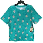 Chubbies T Shirt Mens XL Green Runway Sport Tee Pineapple Performance Quick Dry