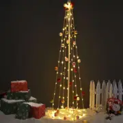 Yescom LED Xmas Cone Tree Light Battery 8 Modes Remote Timer Indoor Gift 3FT
