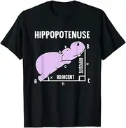 [VidiAmazing] Funny Geometry Math Humor Hypotenuse Hippopotenuse ds1180 T-Shirt