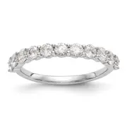 14K White Gold Lab Grown Diamond VS/SI+ G+ 11-Stone Band Ring