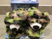 Build -A-Bear WorkShop , Camo Bear Build Your Own Slippers Kit Size 11/12